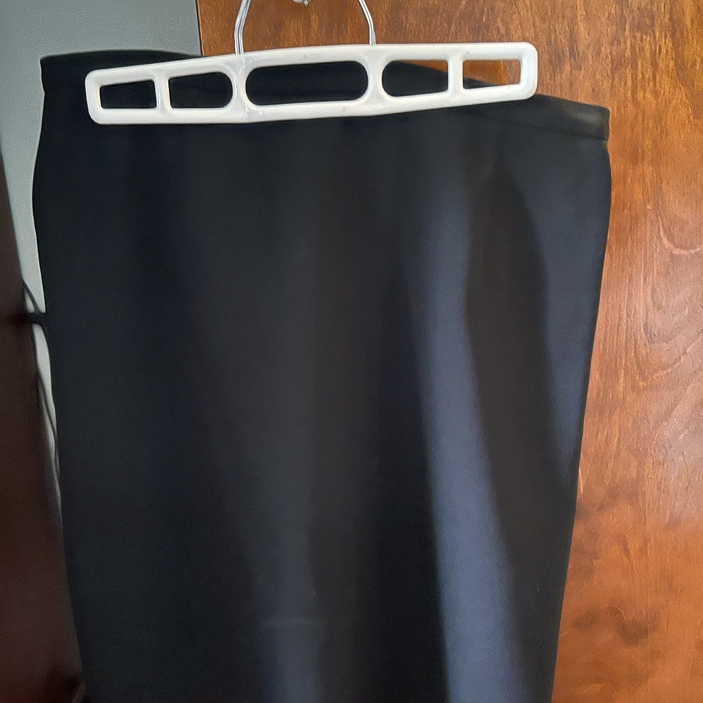 Ann Taylor Red and Black Midi Pencil Skirt for Work